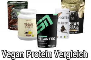 Vegan Protein von verschiedenen Herstellern