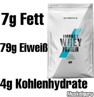 MyProtein Whey Protein Pulver Nährwerte